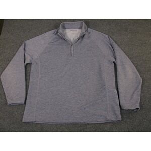 Bonobos Golf Men Slim Fit Quarter Zip Pullover Blue Heather Large RN128054 #2288